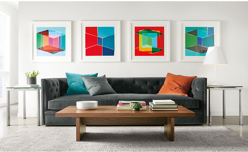 MAP colorful artwork displayed in an interior